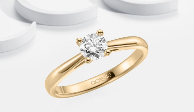 Verlobungsringe in Roségold mit Diamant | acredo