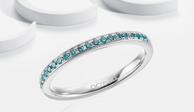 Eternity Rings with coloured stones  | acredo