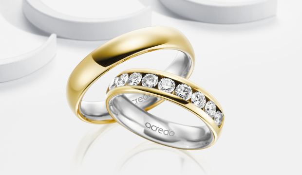 Trauringe mit Diamanten | acredo