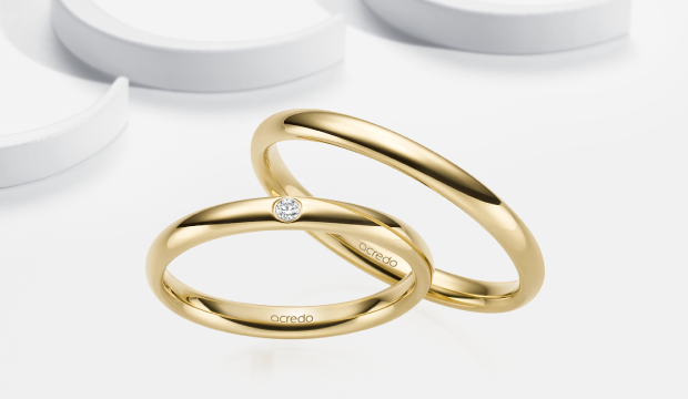 Gold wedding rings & bands | acredo
