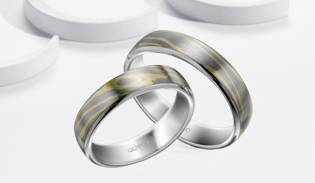 Mokume Gane Wedding Rings | acredo
